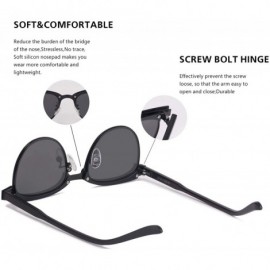 Semi-rimless Half Frame Polarized Semi Rimless Sunglasses Women Men Retro Sun Glasses - Black Lens/Black Frame - CG18H594Q4Q ...