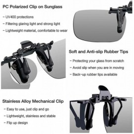 Goggle Women Men Driver Polarized Night Vision Lens Clips on Goggles Sunglasses Sunglasses - Black Gray Small - CH18S2TNZXD $...