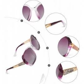 Oversized Women Sunglasses Polarized UV400 Protection Large Lenses Retro Oversized Sunnies Sunglasses for Women - C818U3WTDYQ...
