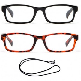 Square Newbee Fashion Squared Reading Glasses - 2 Pack Black & Tortoise - CW187GKRNAU $8.46