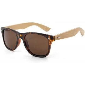 Oversized Retro Sunglasses Men Bamboo Sunglass Women Sport Goggles Gold Mirror Sun Glasses - C7 - CD194OGTMCQ $24.12