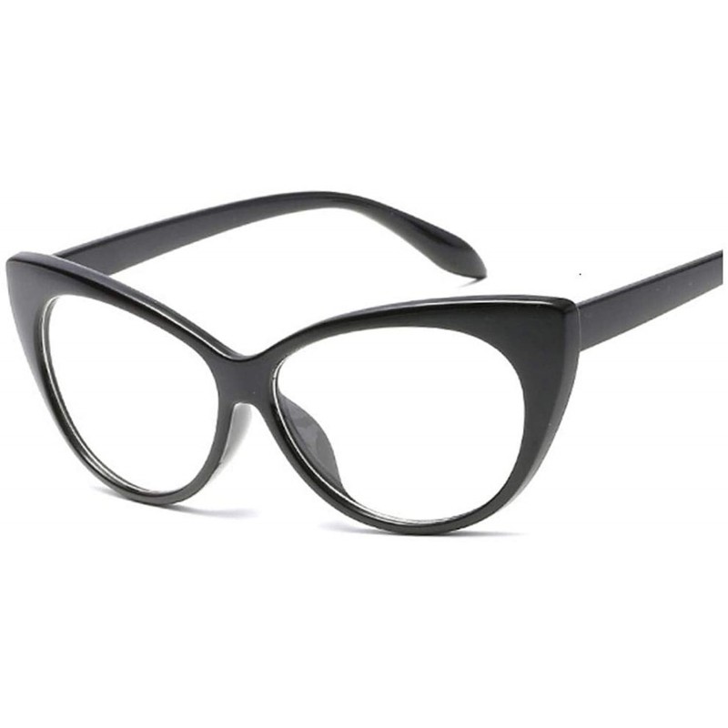 Small Classic Women Sunglasses Vintage Luxury Plastic Cat Eye Sun Glasses Uv400 Fashion Black 