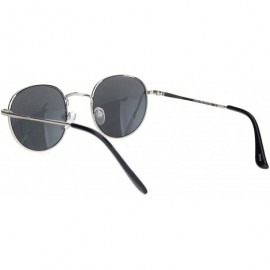 Rectangular Mens 90s Rectangular Metal Rim Dad Shade Sunglasses - Silver Solid Black - CG18O278LZ9 $8.21