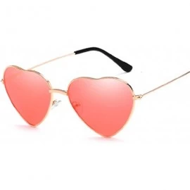 Oversized Heart Shaped Sunglasses Women Fashion LOVE Clear Ocean Lenses Pink Sun Glasses Oculos UV400 - Yellow - C4197Y702TQ ...