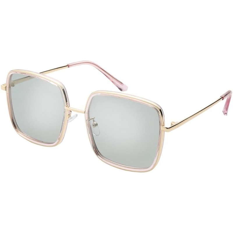 Round Women Sunglasses Polarized Oversized Round Sunglasses for Women - Pink Gray - C118CD74G22 $21.20