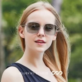 Round Women Sunglasses Polarized Oversized Round Sunglasses for Women - Pink Gray - C118CD74G22 $21.20