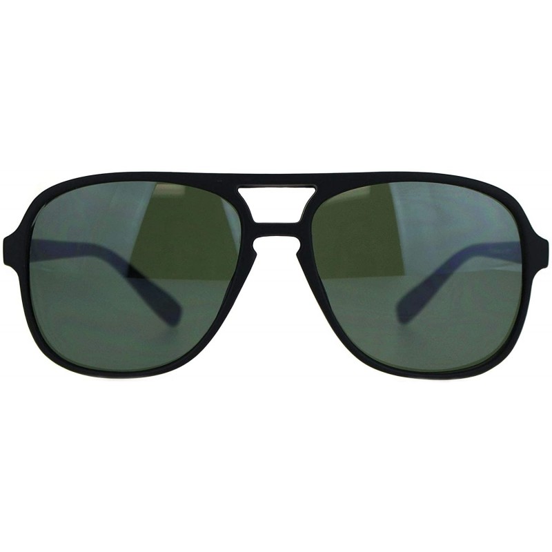 Sport Mens Classic 90s Plastic Pilots Racer Sport Sunglasses - Matte Black Green - CE18M596G7C $9.86