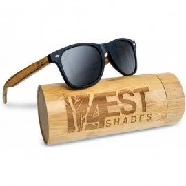 Aviator Bamboo Sunglasses - 100% Polarized Wood Shades for Men & Women from the"50/50" Collection - Zebra Wood - CE185TYHUW7 ...