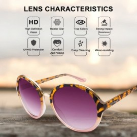 Cat Eye Polarized Sunglasses Protection Oversized - Round Purple - C518CWTIOZD $22.90