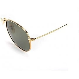 Oval Sunglasses for Men Women Flash Lens Street Fashion Metal Frame Classic Vintage Shades Light Weight JM001 - CL18ISTDNOT $...