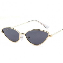 Aviator Cute Sexy Ladies Cat Eye Sunglasses Women Metal Frame 2019 Fashion Vintage Red - Silver - C018YLYZLRY $8.18