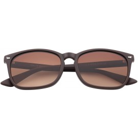 Square Classic Sunglasses for Men Women Trendy Sunglasses Color Mirror Lens Sun glasses - Brown - CL18Z2TXDG0 $7.11