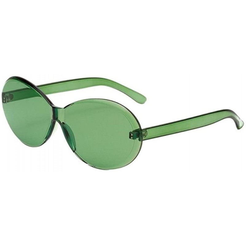 Rimless Summer Rimless Sunglasses Women Fashion Designer Transparent Sun Glasses Cool Color - G - CJ198G22TRN $13.84