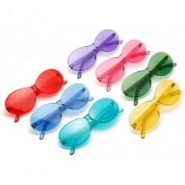 Rimless Summer Rimless Sunglasses Women Fashion Designer Transparent Sun Glasses Cool Color - G - CJ198G22TRN $13.84