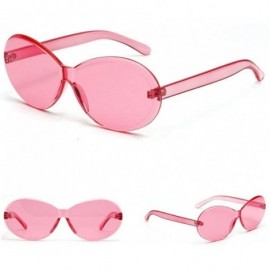 Rimless Summer Rimless Sunglasses Women Fashion Designer Transparent Sun Glasses Cool Color - G - CJ198G22TRN $13.84