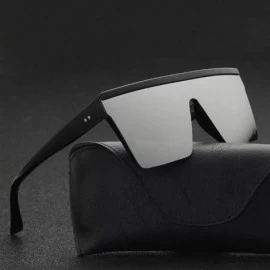 Square Sunglasses Square Gradient Glasses Designer - Black - CV199EK2X0S $12.35