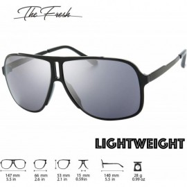 Aviator Men's New Safaris Aviator Sunglasses - Gift Box Package - 1 Shiny Black - CH1923C8YDE $13.26