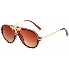 Rectangular Women Vintage Sunglasses Oversized Resin lens Sun glasses UV400 - Brown - C318NCEU3DT $9.47