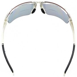 Wrap Bifocal Sunglasses with Wrap-Around Sport Design Half Frame for Men and Women - Clear - CC18C3KKTCX $11.29