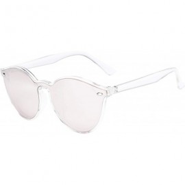 Round Fashion Small Round Women Nylon Sunglasses 100% UV protection - Clear - CO18XTLT9WT $23.48