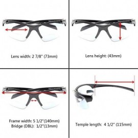 Wrap Bifocal Sunglasses with Wrap-Around Sport Design Half Frame for Men and Women - Clear - CC18C3KKTCX $11.29