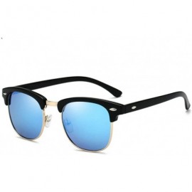 Square Polarized Sunglasses Men Women Eye Sun Glasses Semi Rimless Men Sunglasses - C2 - CI194OQNIQH $20.71