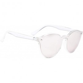 Round Fashion Small Round Women Nylon Sunglasses 100% UV protection - Clear - CO18XTLT9WT $23.48