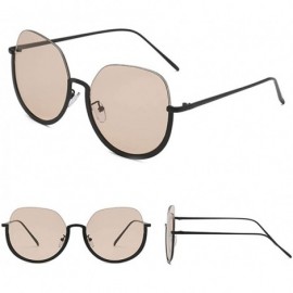 Oversized Fashion Man Women Irregular Shape Sunglasses Glasses Vintage Retro Style 2019 Fashion - Coffee - C118TL7YR7K $9.87