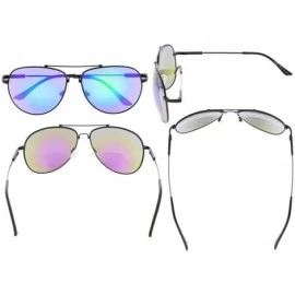 Square Large Bifocal Sunglasses Polit Style Sunshine Readers with Bendable Memory Bridge and Arm - CY180329Z6S $21.60