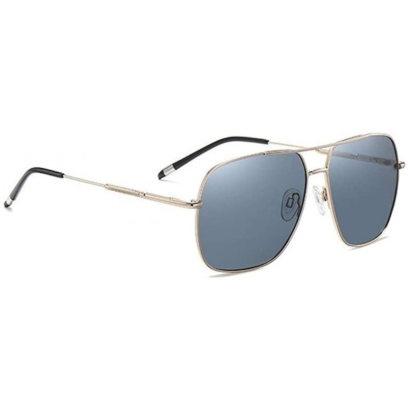 Men's Square Polarized Sunglasses Metal Frame Fashion Driving Fishing ...
