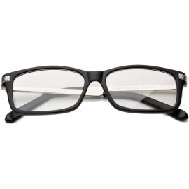 Square Newbee Fashion"Vida" Fashion Clear Lens Glasse Square Frame Men Women - Matte Black - CT123VPK5BB $12.89