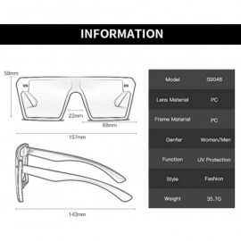 Square Sunglasses Polarized Eyeglasses Protection Oversize - E - CD1979RIL6G $7.47