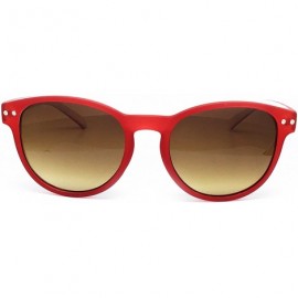 Oversized 7143 Candy Horned Rim Matte Finish Flash Retro Womens Mens Funky Sunglasses - Matte Finish - CK182LNKNX2 $15.39