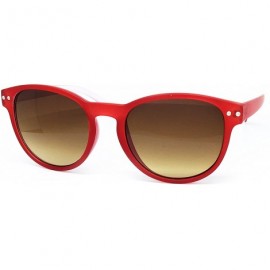 Oversized 7143 Candy Horned Rim Matte Finish Flash Retro Womens Mens Funky Sunglasses - Matte Finish - CK182LNKNX2 $15.39