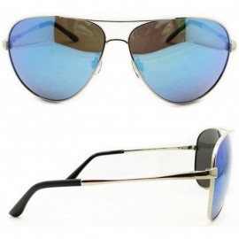 Aviator Polarized Mirrored Aviator Sunglasses for Men and Women. - Gold - CB11I0Q04F9 $13.49