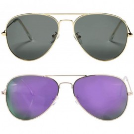 Aviator Classic Polarized Aviator Sunglasses for Men and Women UV400 Protection - CP184DT5QXG $22.85