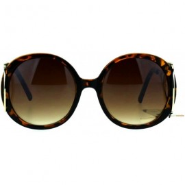 Butterfly Womens Unique Large Hoop Hinge Arm Mod Round Butterfly Sunglasses - Tortoise - C417YUEKTXZ $14.12