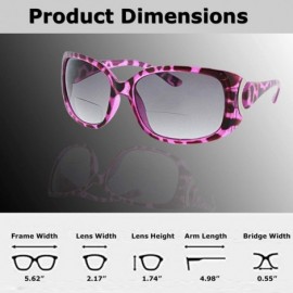 Round Bifocal Sunglasses Readers UV400 Protection Outdoor Reading Glasses for Women - Purple - CZ11S6BCFD7 $15.48