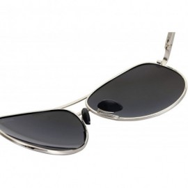 Aviator Classic Aviator Sunglasses- Polarized- 100% UV protection- UV 400 with case- Military Style- Al-Mg - CU18KMRZ7L4 $15.94