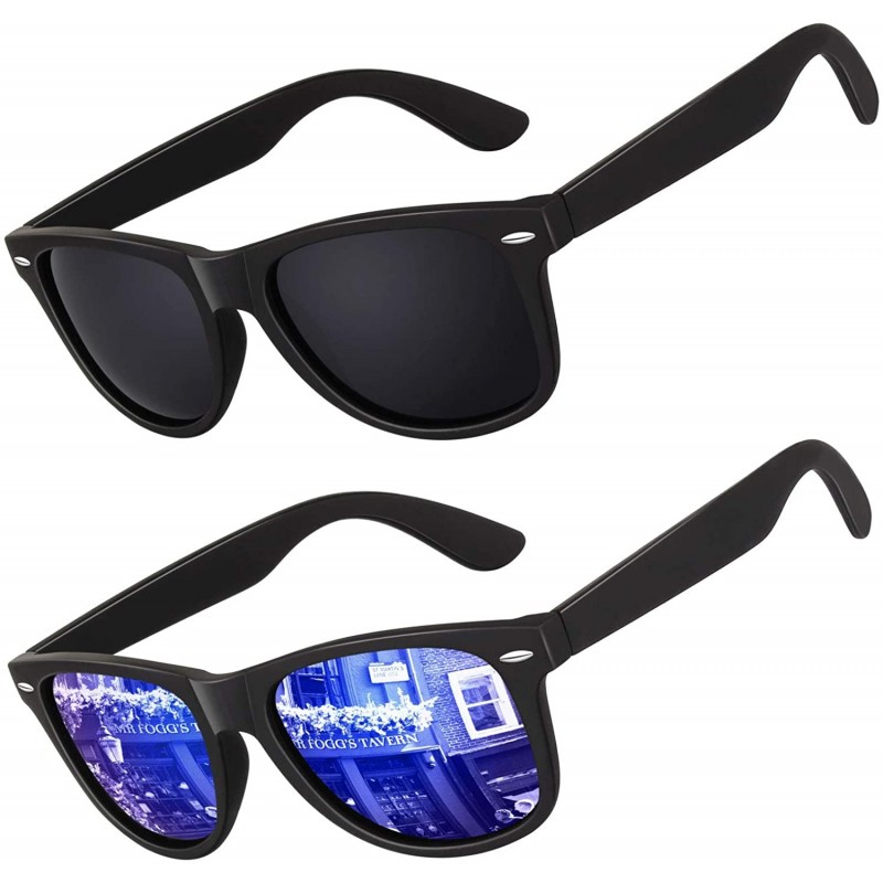 Rectangular Polarized Sunglasses for Men Driving Sun glasses Shades 80's Retro Style Brand Design Square - C918NNTSNH8 $13.16