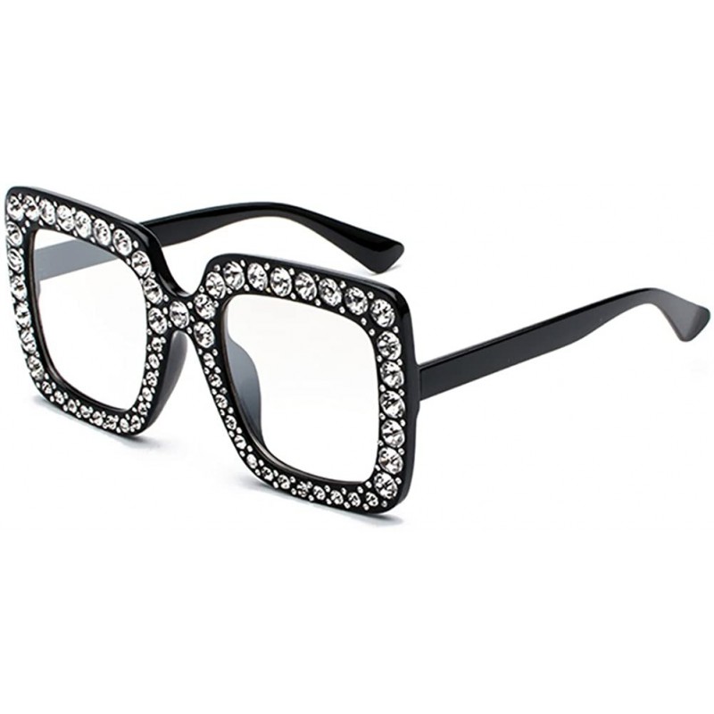 Goggle Women's Oversized Sunglasses-Elegant Large Square Eyewear UV400 - C2 - CB18D4S82RM $16.26