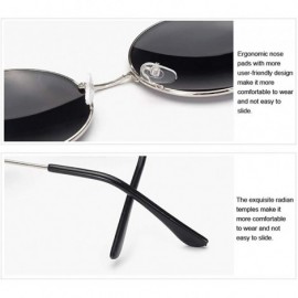 Oval Retro Round Sunglasses Women-Luxury Polarized Shade Glasses-Metal Frame - C - CZ1905YG49Q $30.55