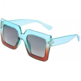 Square 2019 Italy Luxury Brand Oversized Square Sunglasses Women Men Random Color - Blue - CB18YNDDA6A $9.02