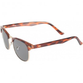 Wayfarer Vintage Fashion Half Frame Retro Square UV400 Lens - Leopard - CP11NUXT5N9 $10.00