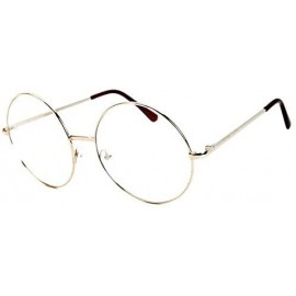 Oversized V3069-VP Oversized 2 3/8" Metal Round Eyeglasses - S1785v Gold-clear - CI129IFUWEN $7.70