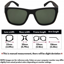 Rectangular Men Vintage Rectangular Square Sunglasses w/Polarized Driving Lens 1411-P - C818O7QR0X8 $9.02