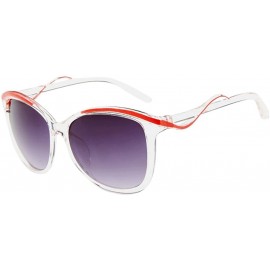 Goggle Sunglasses Goggles Big Frame Eyeglasses Glasses Eyewear - Red - CD18QQONOTG $11.67