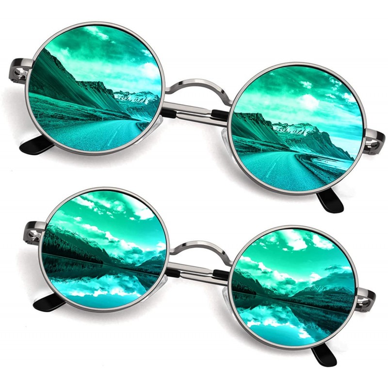 Round Retro Round Polarized Steampunk Sunglasses Side Shield Goggles Gothic S92-ADVANCED POLARIZED - CN18NHOND0Q $14.45