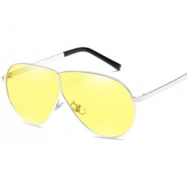 Aviator New European and American Metal Large Frame Sunglasses for Men and Women - C - CL18Q92ZE3U $29.86