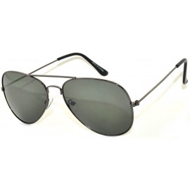 Aviator Aviator Style Sunglasses Colored Lens Metal Frame UV 400 Men Women - \ Gun Frame - C211T6BPVF5 $6.88